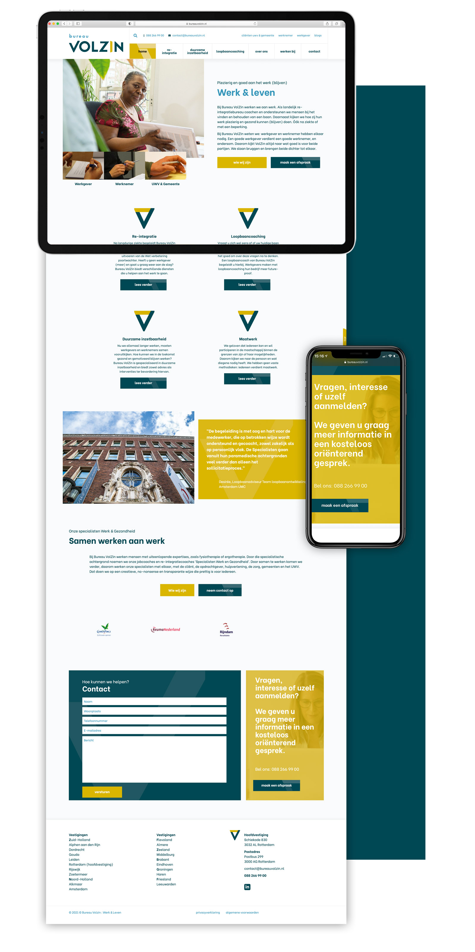 bureau volzin website ontwerp
