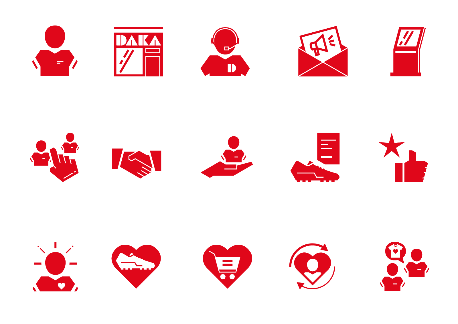 Daka - ontwerp iconen marketing