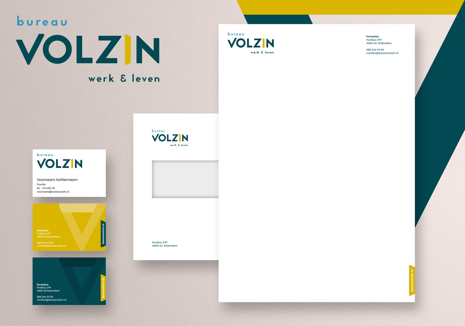 ontwerp logo en huisstijl bureau volzin