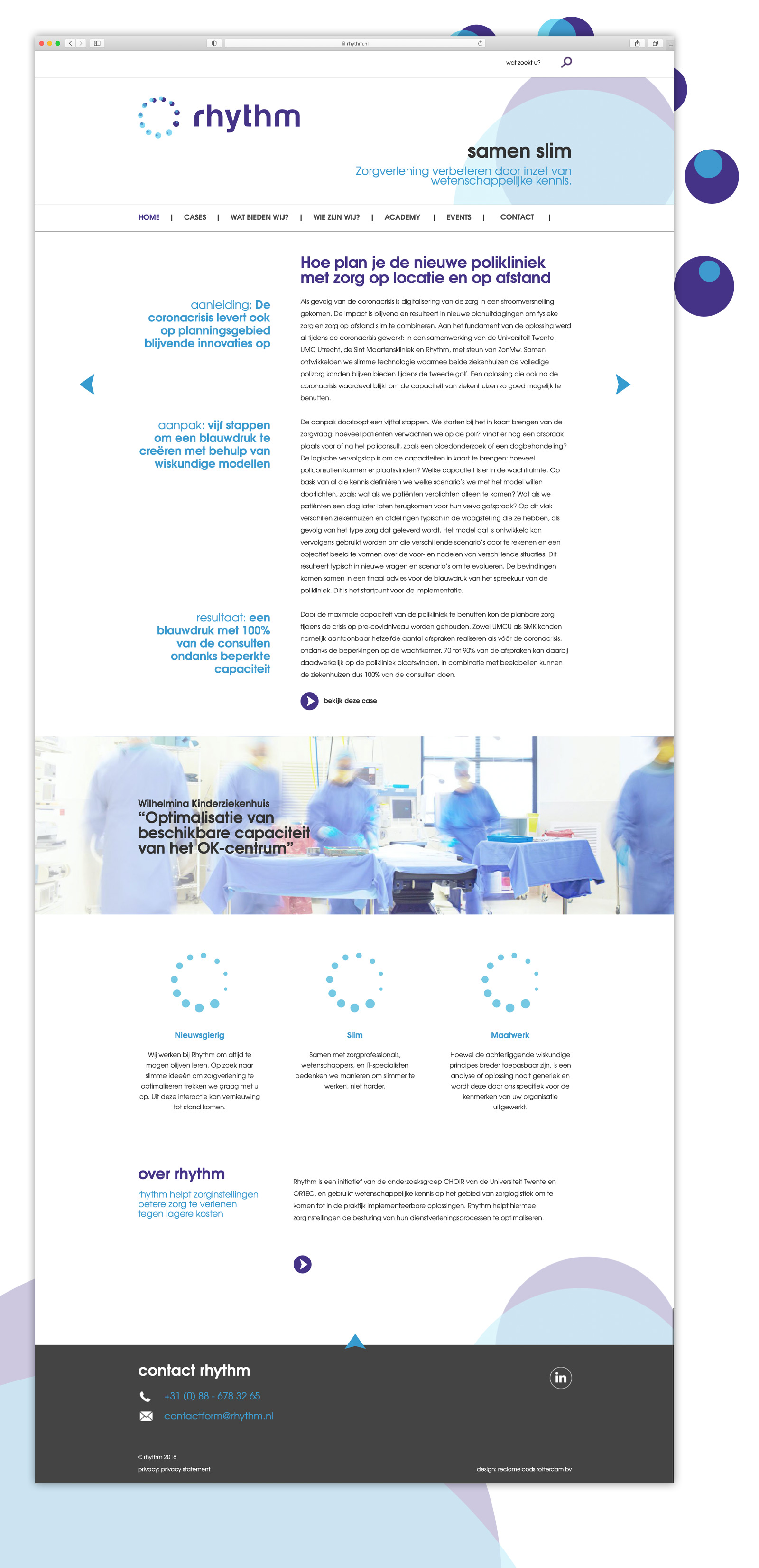 Rhythm website ontwikkeling