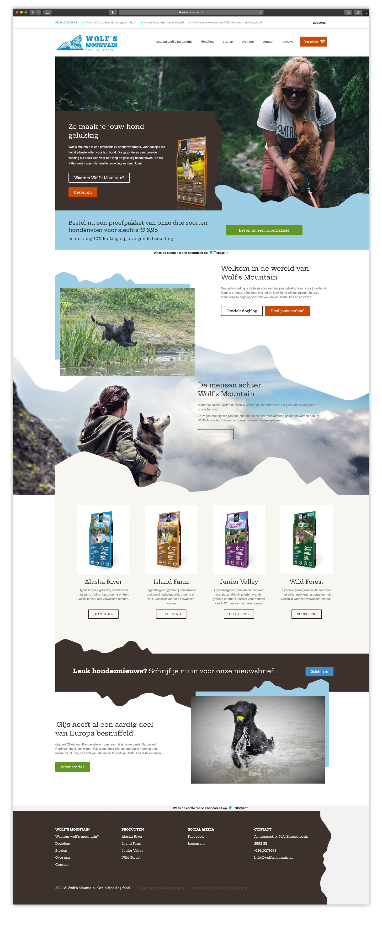 wolfs mountain webshop ontwikkeling